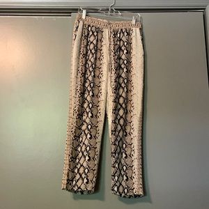 Joie snakeskin print silky joggers